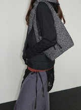 Flower Jacquard Knot two-way Bag_Grey