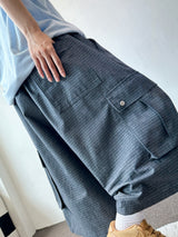 Nedi Cotton Multi Pocket Cargo Bermuda Shorts 2color