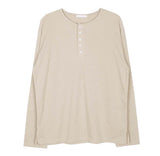 No.0863 ヘンリーネックニットTシャツ (5color)