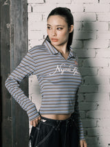 SLIM COLLAR L/S (BLUE)