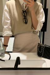 [Lè made/7,000 Sold] ルメイド ベーシック Vネック ベスト