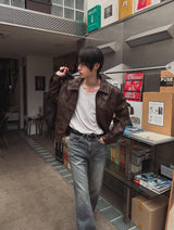 Shane Curved Leather Jacket