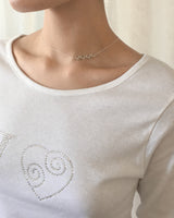 [925SILVER] RHYTHM TRIPLE HEART NECKLACE