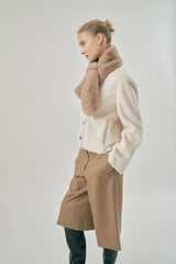 MOLLI RING fur muffler [beige]