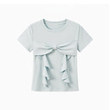 フロントリボンフリルTシャツ 232427926