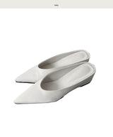 from the antique stiletto satin wedge heel