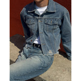 [S/S] Crop damage denim jacket(2color)