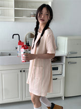 SOFT FLOWER BUTTON DRESS (2C)