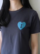 ハートロゴTシャツ - ディープネイビー
