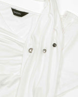 Cowl Neck Scarf T-Shirt _ WHITE