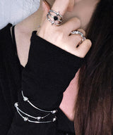 Mystic Black heart Gothic Ring