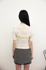 [香] Classic Button Skort (SS & Lace ver) (Gray)