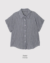 #Rico Check Roll Up Short Sleeve Shirt (3color)