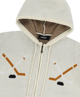 HOCKEY KNIT ZIP-UP HOODIE