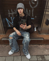 Estory レタリング半袖Tシャツ