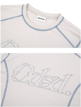 ODSD Cut-off Cover Stitch Semi-Crop T-shirt
