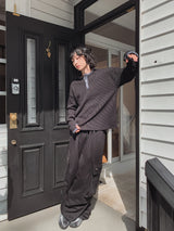 キンジ ワッフル ヘンリー ネック ウォーマー ロングスリーブ Tシャツ