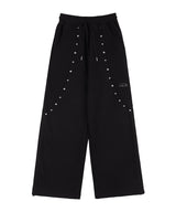 Waffle Stud Sweatpants (Black) K25QC692