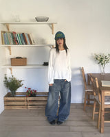 シホールドットフリルレイヤード長袖Tシャツ