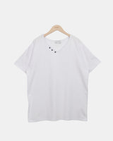 ナドゥン ヘンリーネック Vネック ショートスリーブ Tシャツ