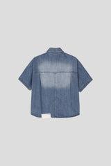 MG323 Pinter Crop Denim Shirt (2 colors)