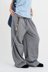 Border stripe summer pants