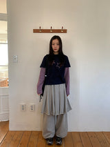 Baffon Stripe Star Layered Long Sleeve Tee
