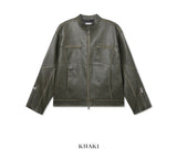 Bleed Washed Leather Biker Jacket