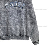 Snow denim patch sweatshirt