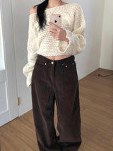Boat Neck Knitwear (4 colors)