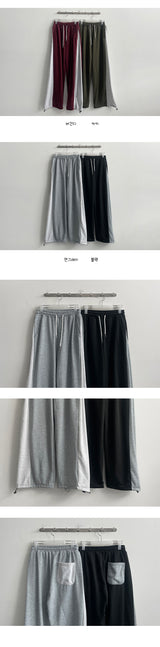 Doble Side Coloring Wide Sweatpants