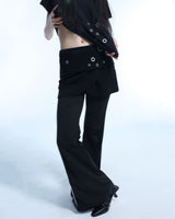 Eyelet 2 - Way Wrap Skirt - Black