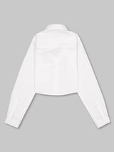 クロップダブルカラーシャツ (White)