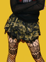 camo kangkang mini skirt (2color)