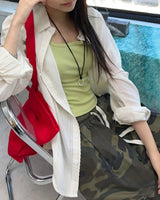 Sepi Washed Cargo Bermuda Pants