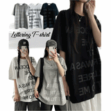 Here レタリング オーバーサイズ フィット 半袖 Tシャツ