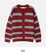 [wool21%] スウェイマルチストリッピードカーディガン