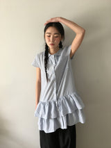 Twin Shirt フリルワンピース (2color)