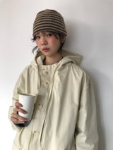 モヘアストライプビーニー (4color)