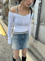 シン&スリムVネックロングスリーブTシャツ
