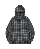 Flannel Check Hood Jacket - BLACK