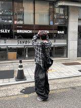 Blur Vintage Hooded Check Shirt