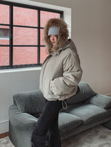 Rico Brushed Fur Two Way Hood Zip-Up