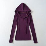 Rosie Pocket V-Neck Hood Top