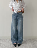 558 Catbrush Wide Denim Pants