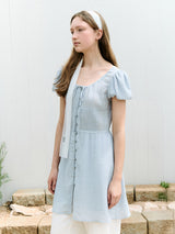 RIBBON LACE MINI ONEPIECE SKY