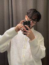 ASCLO Sukashi Collar Cardigan (4color)