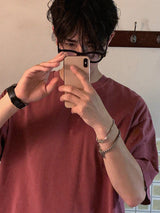 [A-T0158] オーバーピグメント半袖Tシャツ (7色)