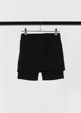 KNIT EYELET SKIRT SHORTS
