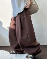 バルーンフロントストリングスウェットパンツ🤎🖤🩶3カラー